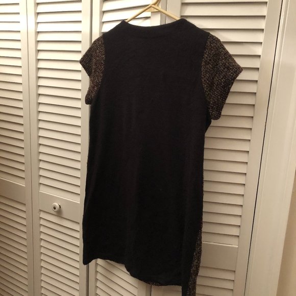 Winter tunic short-sleeve jersey, mixed material - Picture 2 of 6